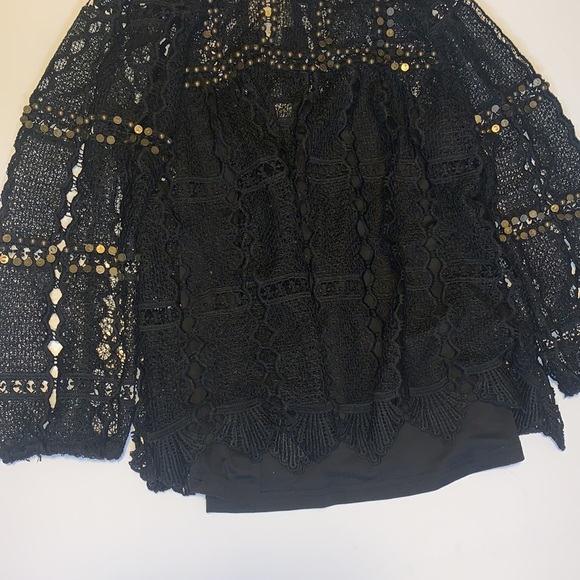 Anthropologie Maeve Black Crocheted Top - Women’s Size Small - Picture 7 of 8